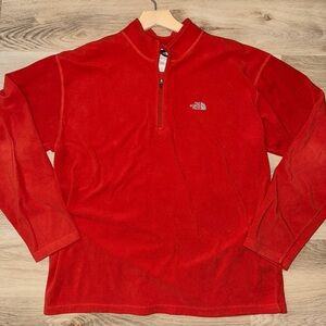 The North Face Bright Red Quarter-Zip Fleece Pullover
